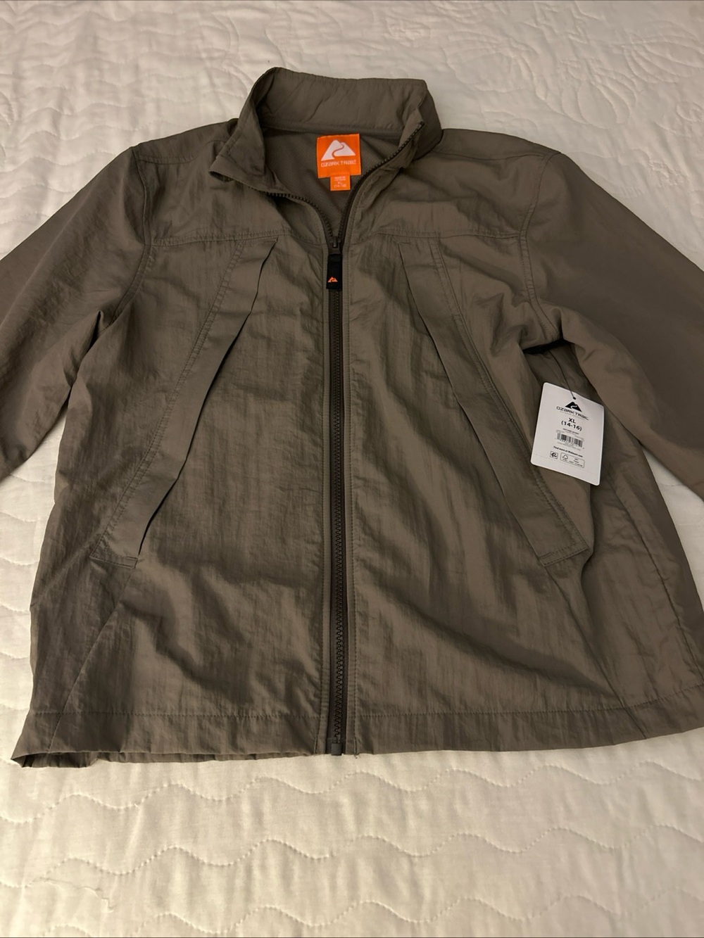Ozark Trail Olive Brown Lightweight Zip Jacket